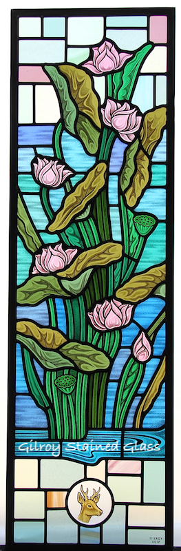 Bai Lotus window ©Gilroy Stained Glass