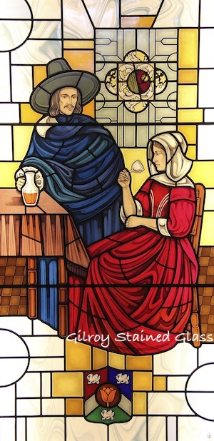 Vermeer-full-window ©Gilroy Stained Glass