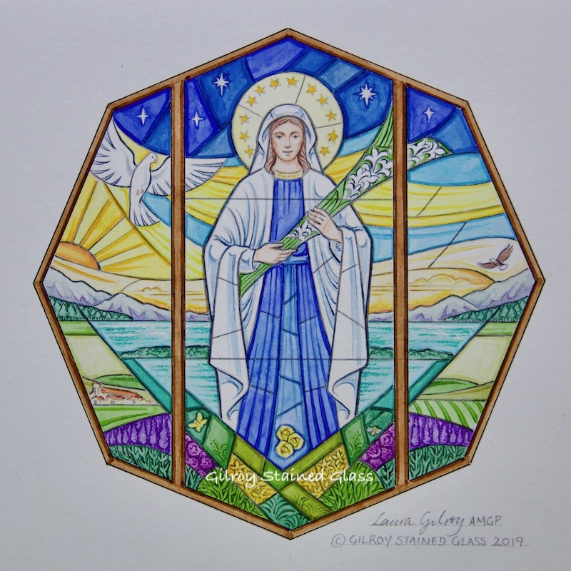 OLOV water colour design ©Gilroy Stained Glass