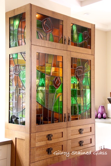 Shaughnessy Stained Glass Cabinet, Vancouver | Gilroy Stained Glass Ltd